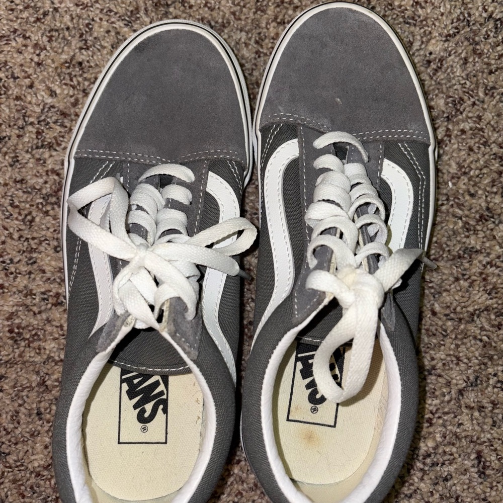 Vans Charcoal and White Classic Sneakers